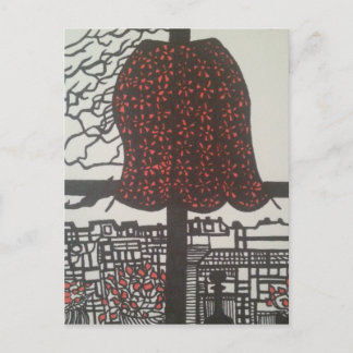 rum med en vy vykort