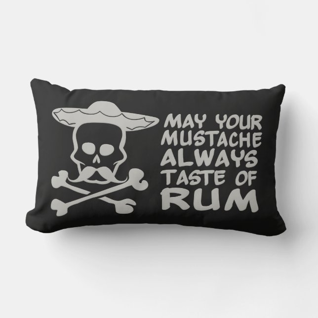 Rum Mustache anpassningsbar färg dekorativ kudde (Framsida)