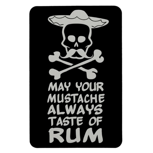 Rum Mustache anpassningsbar färg magnet (Vertikal)