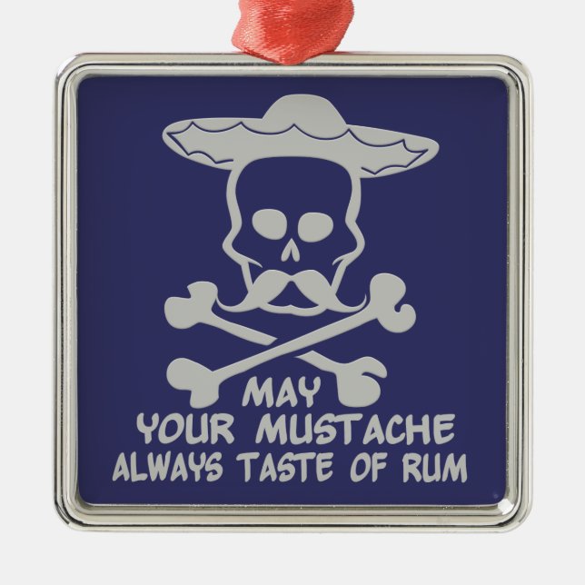 Rum Mustache anpassningsbar färg ornament (Framsidan)
