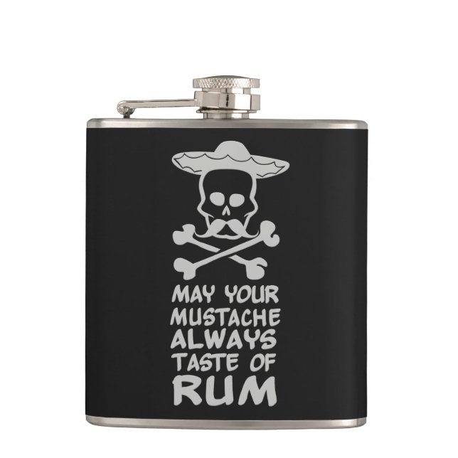 Rum Mustache-anpassningsbar-kolv Fickplunta (Framsidan)