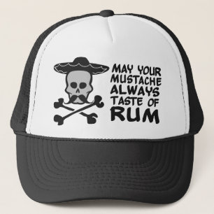Rum Mustache hat - välj färg Truckerkeps