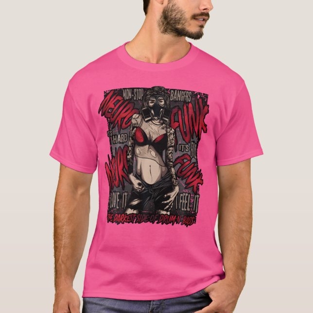 Rum- och bussdna Neurofunk Dj Space Electrical Dru T Shirt (Framsida)