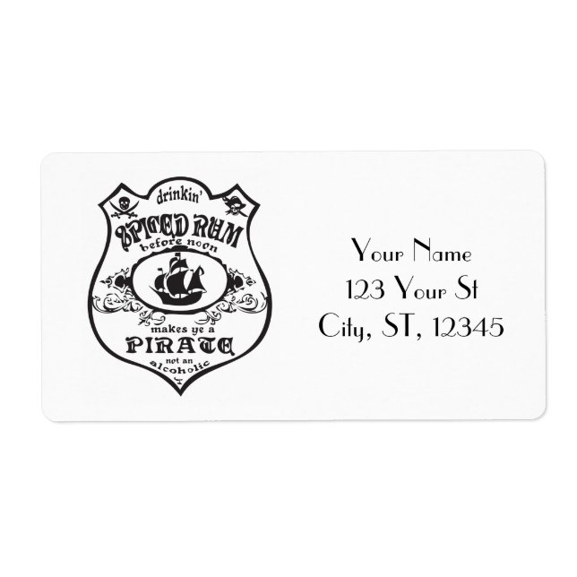 Rum Pirat Drink Thunder_Cove - spjutet Fraktsedel (Framsidan)