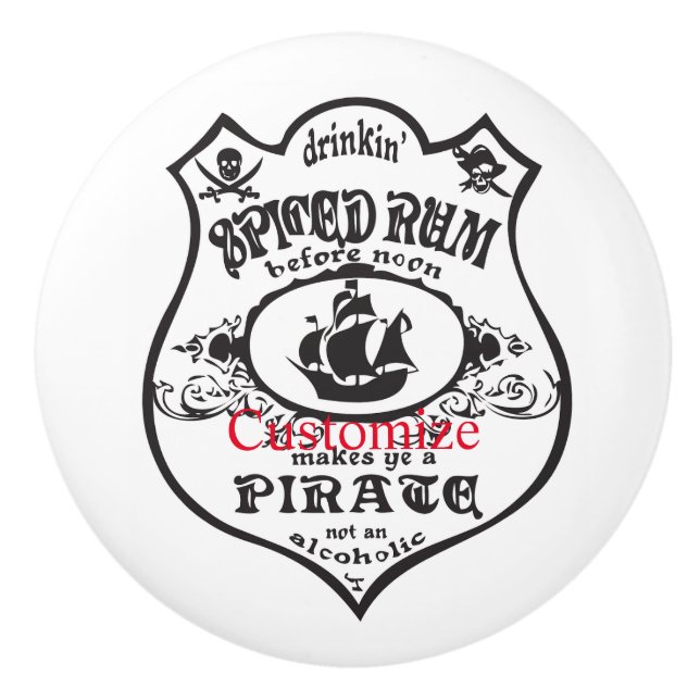Rum Pirat Drink Thunder_Cove - spjutet Knopp (Framsidan)