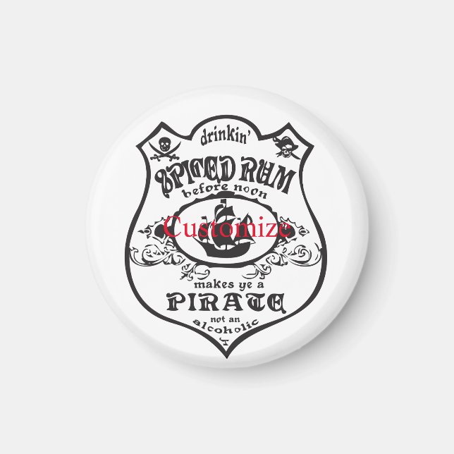 Rum Pirat Drink Thunder_Cove - spjutet Magnet (Framsidan)