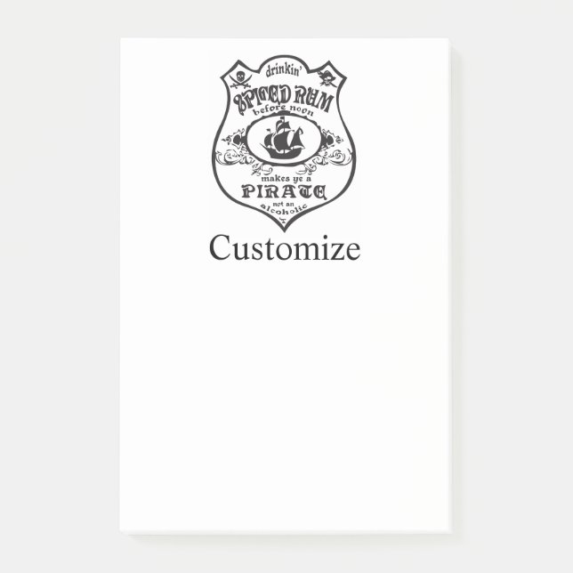 Rum Pirat Drink Thunder_Cove - spjutet Post-it Block (Framsida)