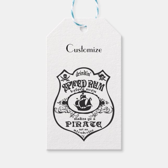 Rum Pirat Drink Thunder_Cove - spjutet Presentetikett (Framsidan)