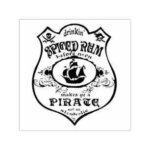 Rum Pirat Drink Thunder_Cove - spjutet Självfärgande Stämpel