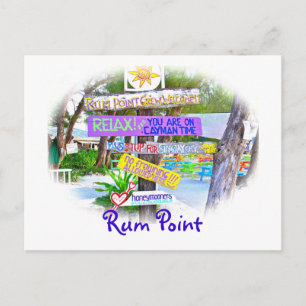 Rum Point, Gr.Cayman, vykort för färgstark signal