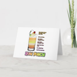 RUM SLÅR Cocktail Recipe Art Kort