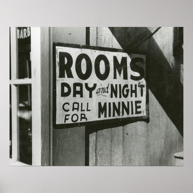 Rum Till Salu, 1939. Gammalt Foto Poster (Framsidan)
