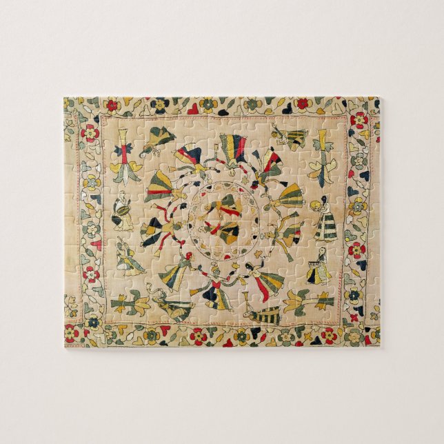 Rumal: kvadrera broderi täcker visningpunjabien pussel (Horisontell)