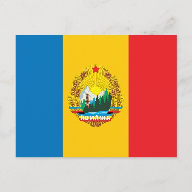 Rumänien 1965 Flagga Vykort (Framsida)