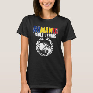 Rumänien Bordtennis Rumänsk Ping Pong Stöd T Shirt