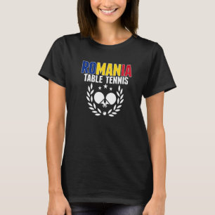 Rumänien Bordtennis Rumänska Ping Pong Stöd T Shirt