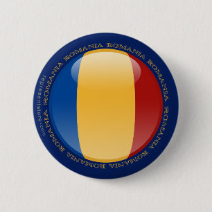 Rumänien bubblar flagga knapp