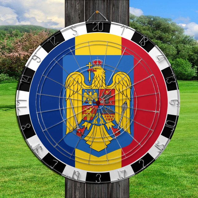 Rumänien Dartboard, rumänsk Flagga darts /match bo Darttavla (Skapare uppladdad)