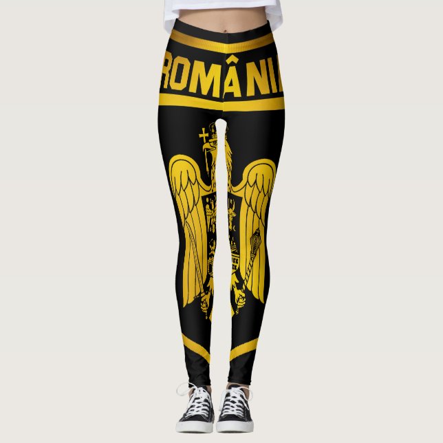 Rumänien Emblem Leggings (Framsida)