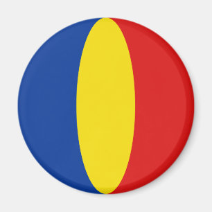 Rumänien Fisheye Flagga Magnet