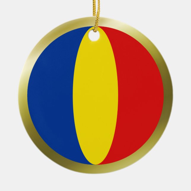 Rumänien Flagg Ornament (Framsidan)