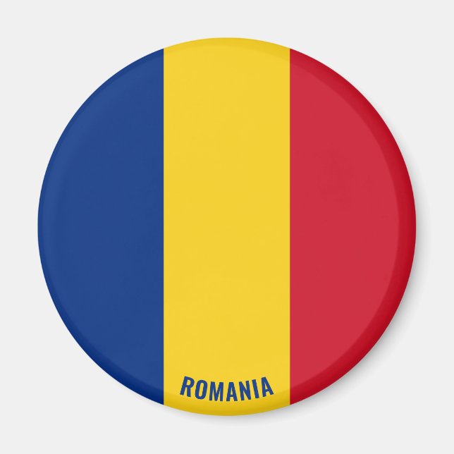 Rumänien Flagga Charming Patriotic Magnet (Framsidan)