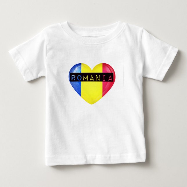 Rumänien Flagga Heart Tröja (Framsida)