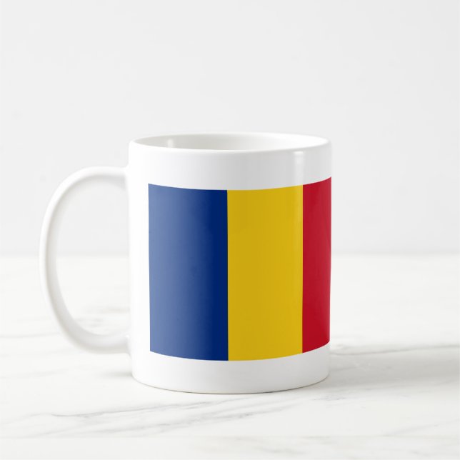 Rumänien Flagga Kaffemugg (Vänster)