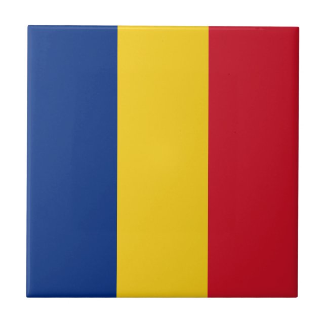 Rumänien flagga kakelplatta (Framsidan)