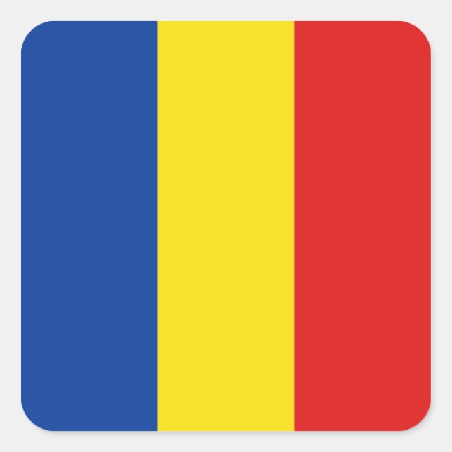 Rumänien Flagga Klistermärke (Framsida)