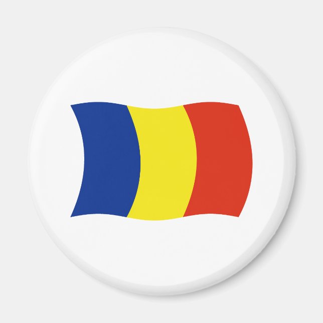 Rumänien Flagga Magnet (Framsidan)