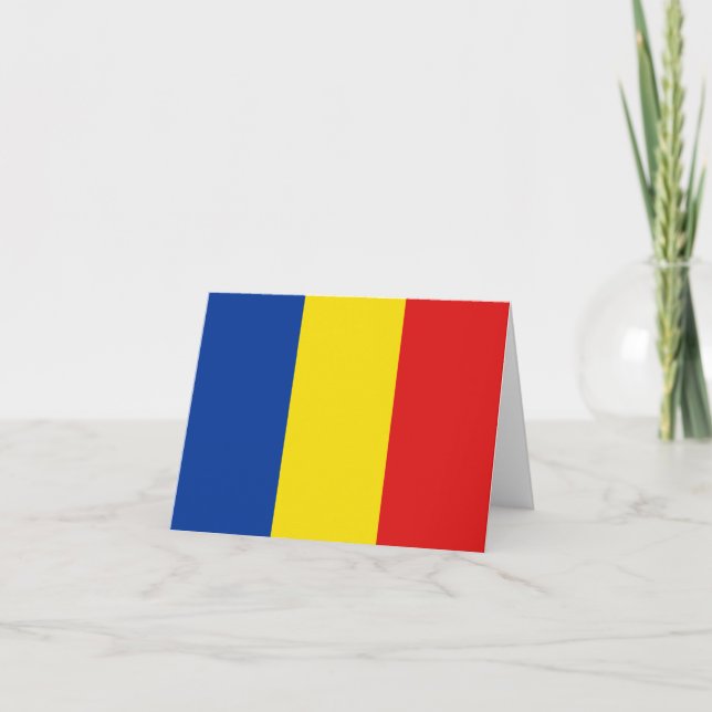 Rumänien Flagga Noteskort Kort (Framsida)