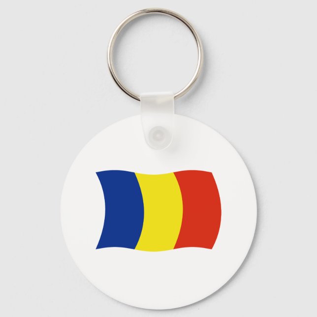 Rumänien Flagga Nyckelring (Framsida)