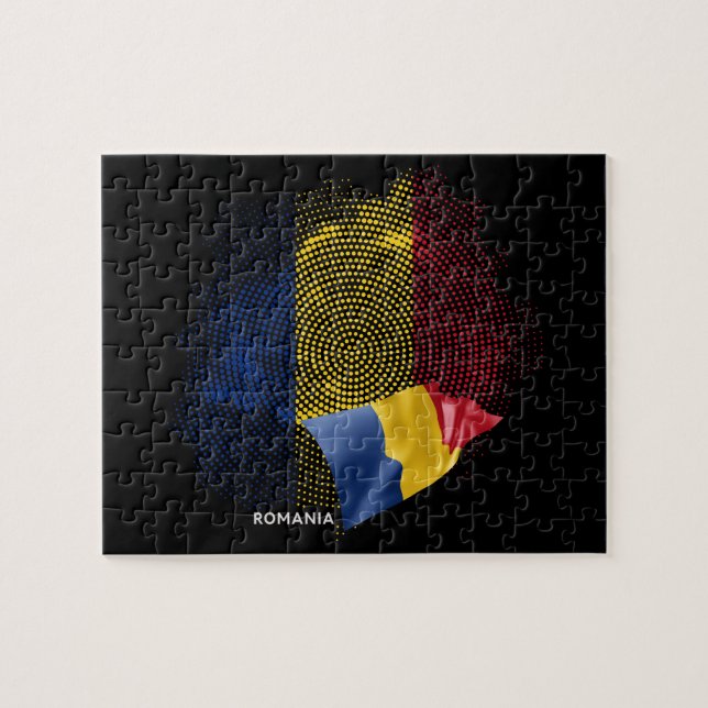 Rumänien flagga pussel (Horisontell)