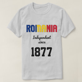 Rumänien Flagga Självständighet Firande T Shirt