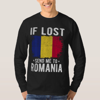 Rumänien Flagga Souvenir - Om borttappad skickar m T Shirt