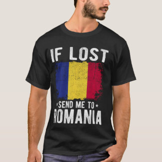 Rumänien Flagga Souvenir - Om borttappad skickar m T Shirt