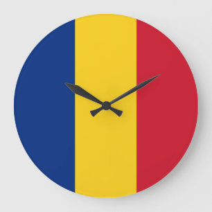 Rumänien Flagga Stor Klocka