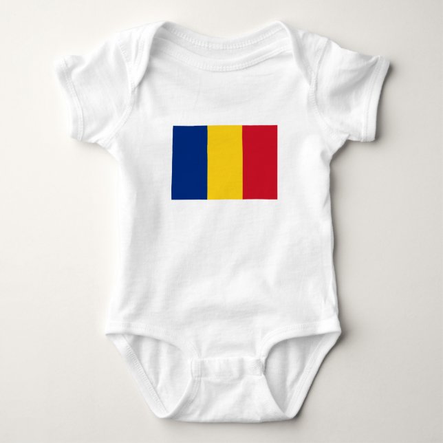 Rumänien flagga t shirt (Framsida)