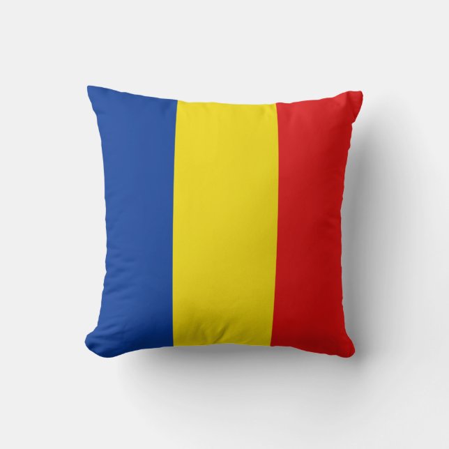 Rumänien Flagga x Flaggkudde Kudde (Framsida)