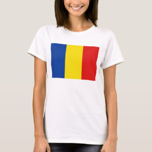 Rumänien Flagga x Karta T-Shirt