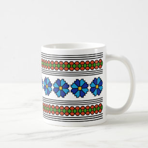 rumänien folk art motif cikoriarot kaffemugg