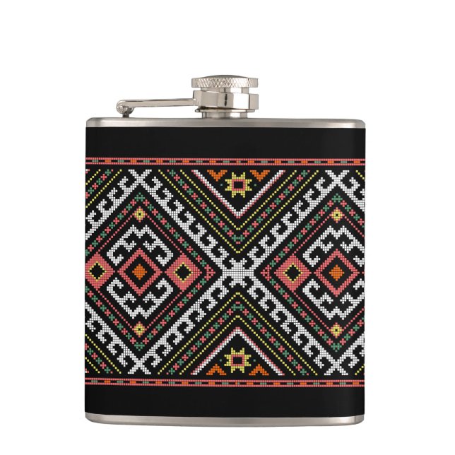 rumänien folksymbol populär motiv för balkar av ko fickplunta (Framsidan)