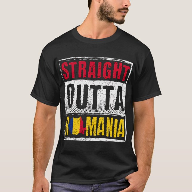 Rumänien för Rak utgående rumänien T Shirt (Framsida)
