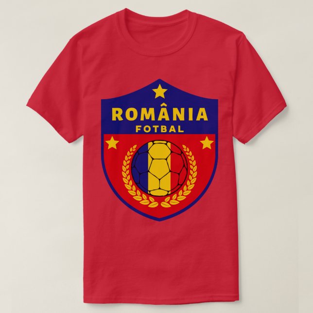 Rumänien Fotbal T Shirt (Design framsida)