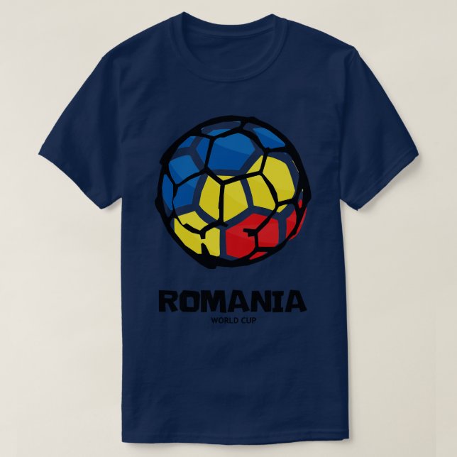 Rumänien Land Flagga T Shirt (Design framsida)