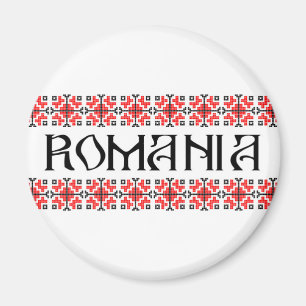 rumänien land symbol namn text folk motif tradit magnet