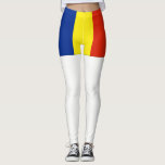 Rumänien Leggings<br><div class="desc">Rumänien flagga färg: Blå Gult,  Röd</div>