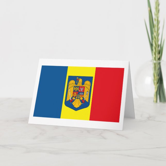 Rumänien med COA-gratulationskort Kort (Framsida)