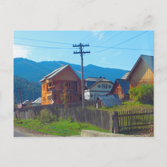 Rumänien Moldavien, jordbruks- by Vykort (Framsida)